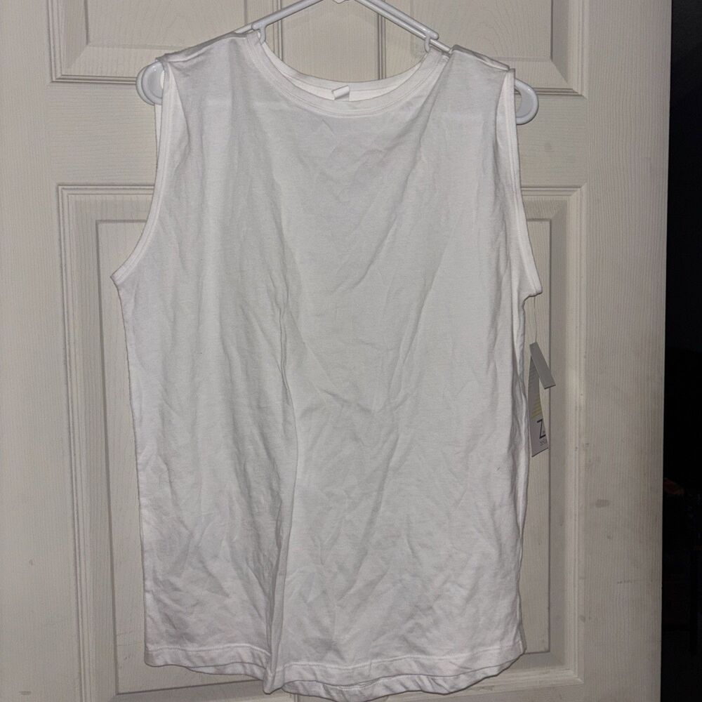 Z BY ZELLA WOMEN'S TANK TOP White  SIZE XSMALL NEW WITH TAGS - Picture 2 of 4